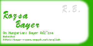 rozsa bayer business card